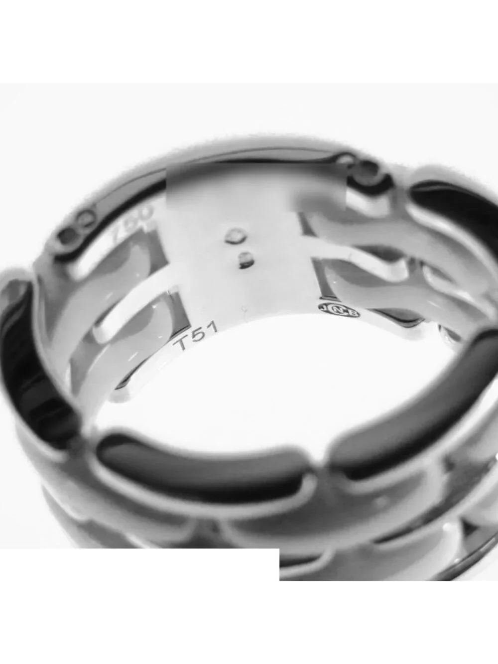 Chanel Ultra Collection Ring White Gold 18K Ceramic Large